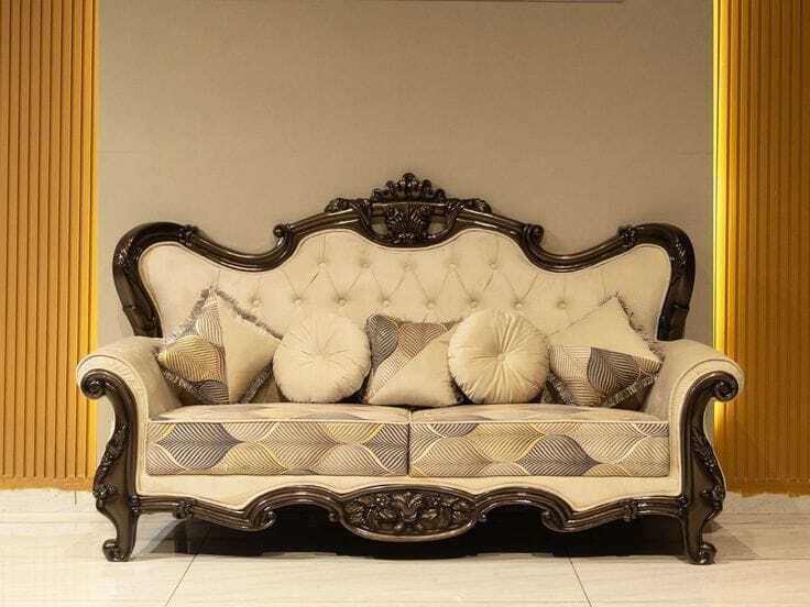 3 Seater Teak Wood Sofa