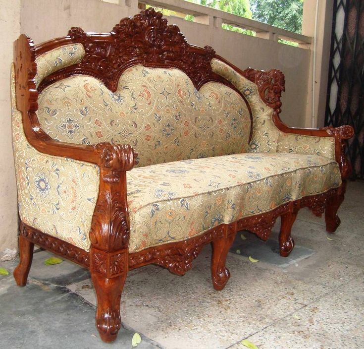 Teak Wood Living Room Sofa Set