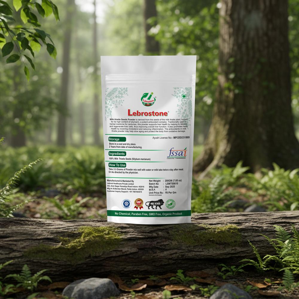 Lebrostone Milk Thistle Seeds Powder | Digestion & Liver Support | Blood Sugar & Skin Health| 200g