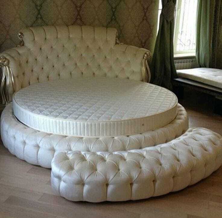 Round Bed Covered