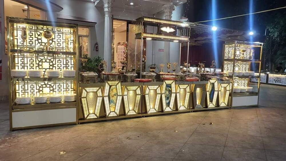 Wooden Steel Catering Counter