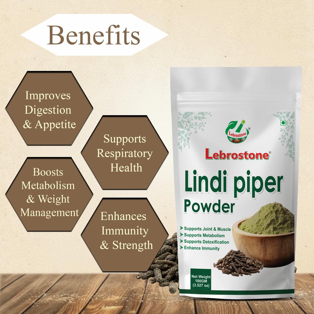 Lebrostone Lindi Pipal Powder  Boosts Appetite, Weight Management & Overall Wellness(100g)