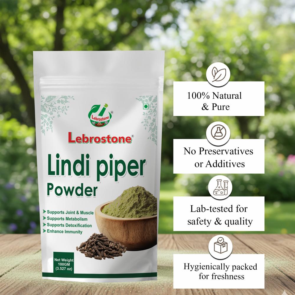Lebrostone Lindi Pipal Powder  Boosts Appetite, Weight Management & Overall Wellness(100g)
