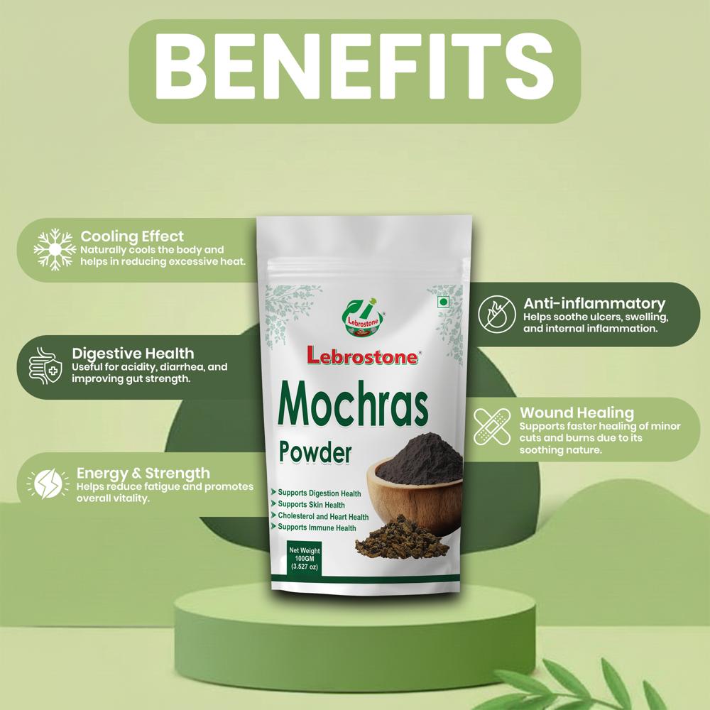 Lebrostone Mochras Powder | Cooling, Digestive & Energy Support | Anti-inflammatory | 100g