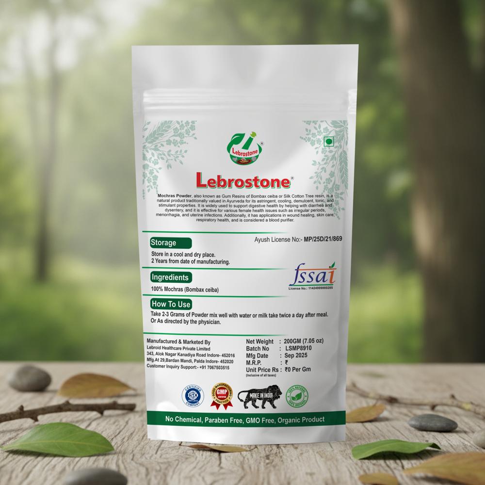 Lebrostone Mochras Powder | Cooling, Digestive & Energy Support | Anti-inflammatory |200g