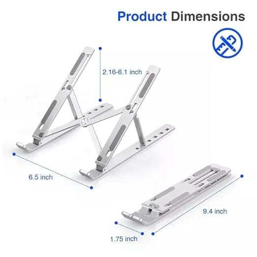 Portable Aluminum Alloy Adjustable Foldable Laptop Stand