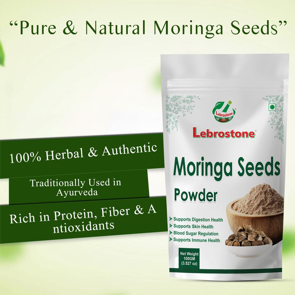 Lebrostone Moringa Seeds Powder | Energy & Stamina | Detox Support | Blood Sugar & Skin Health| 200g