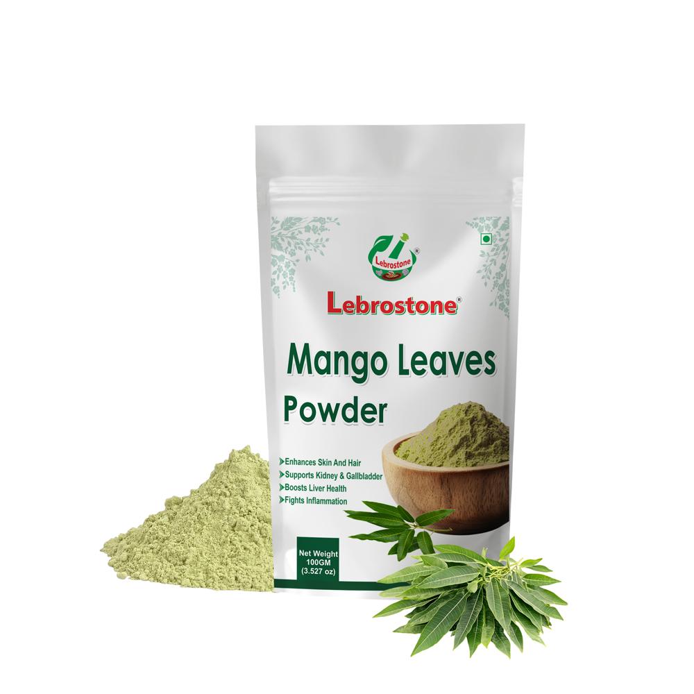 Lebrostone Mango Leaves Powder  Boosts Liver Function, Fights Inflammation & Enhances Skin & Hair(100g)