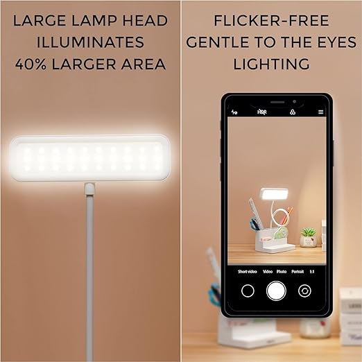 3-in-1 Rechargeable LED Desk Lamp with Pen Holder & Mobile Stand