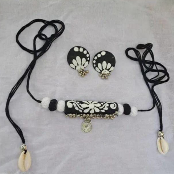Cotton Febric Choker Set