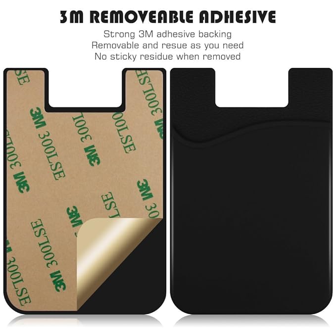 Universal Silicone Adhesive Mobile Wallet Card Holder (SS-508)