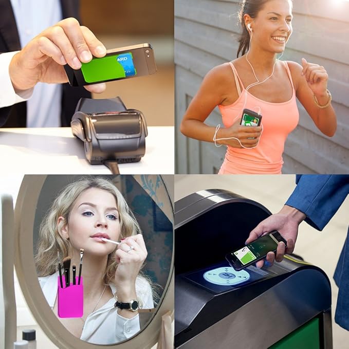 Universal Silicone Adhesive Mobile Wallet Card Holder (SS-508)