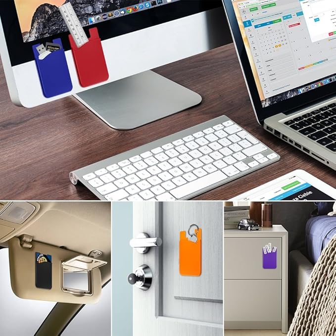 Universal Silicone Adhesive Mobile Wallet Card Holder (SS-508)