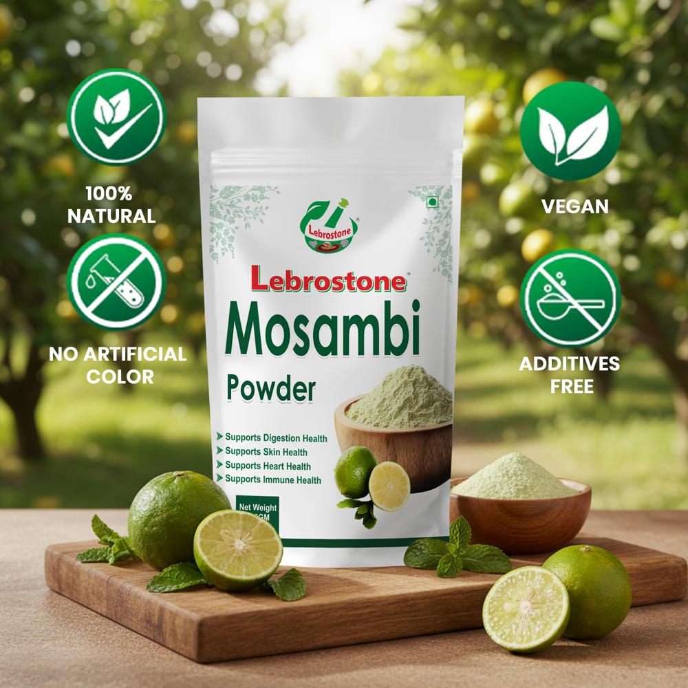 Lebrostone Mosambi Peel Powder | Vitamin C Rich | Immunity & Digestion Support | Detox & Skin Health| 200g