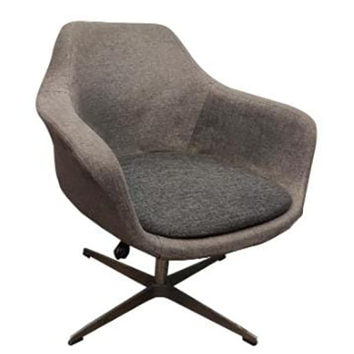Mid Century Modern Lounge Chairs - Color: Natural Wood & Grey