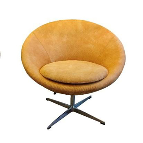 Overman Pod Swivel Lounge Chair - Finish: Polished Base