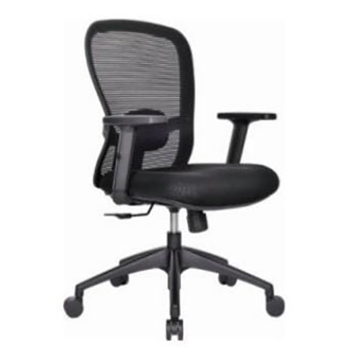 Midium Back Butterfly Mesh Ergonomic Office Chair - Color: Black (Seat And Backrest)