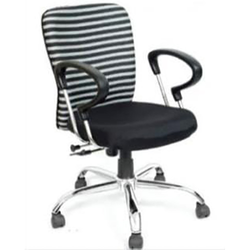 Medium Back Zebra Office Desk Chair - Color: Black & White (Zebra Pattern)