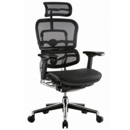 Falcon High-Back Mesh Office Chair - Finish: Powder Coated Frame With Chrome Base