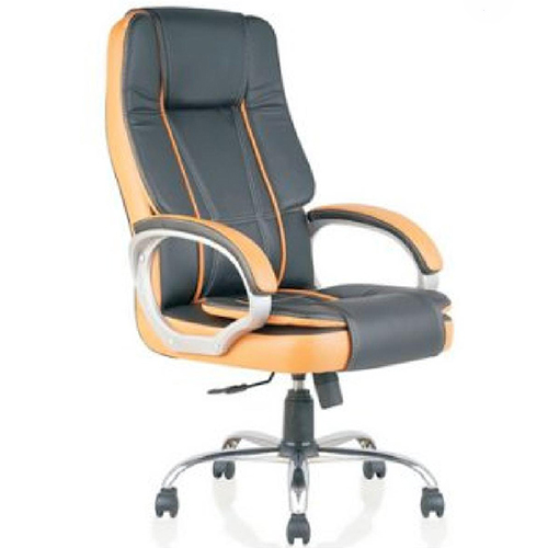 High Back Leather Office Chair - Color: Black