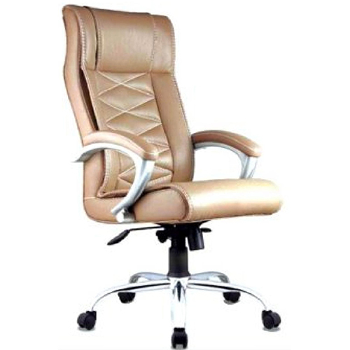 High Back Office Chair With Chrome Base - Color: Black