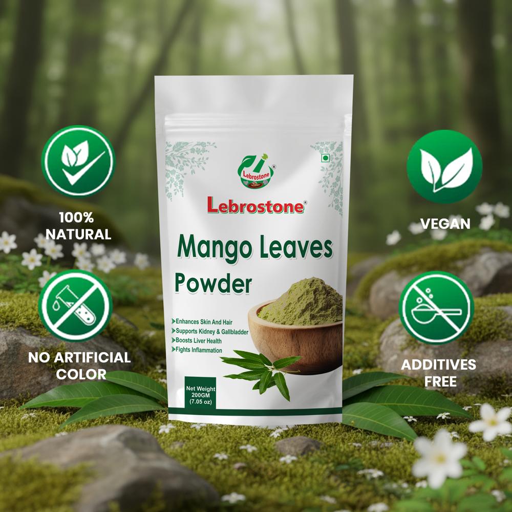 Lebrostone Mango Leaves Powder  Boosts Liver Function, Fights Inflammation & Enhances Skin & Hair(200g)