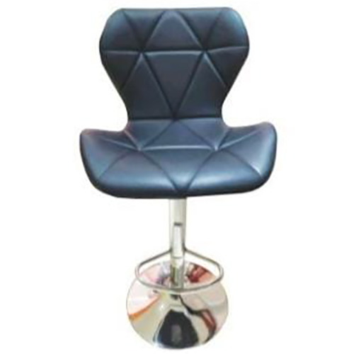 Diamond Bar Stool - Color: Black Seat With Silver Base