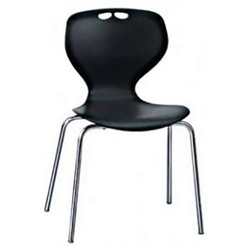 Apple Black Plastic Chair - Assembly: No Assembly Required