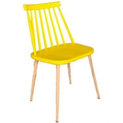Dining Chair Wooden Finish Metal Legs - Brand Name: Custom/Oem
