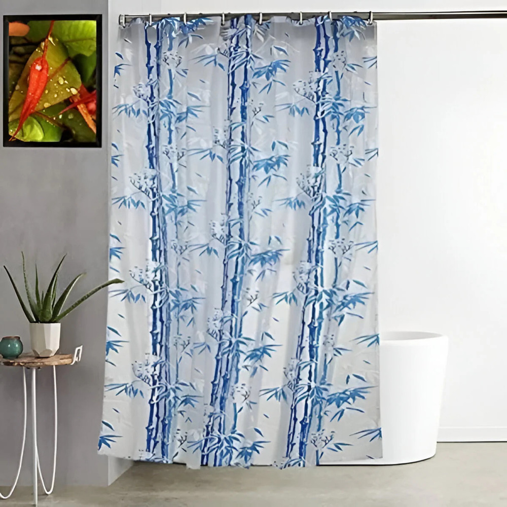 Blue Shower Curtain