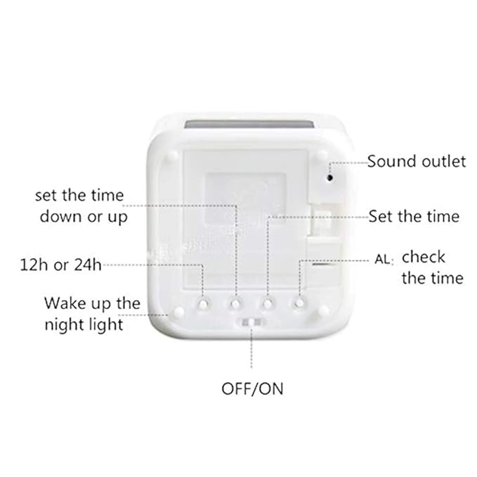Smart 7 Colour Changing LED Digital Alarm Clock with Temperature & Calendar Display (SS-601)