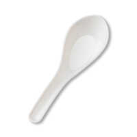 Plastic Soup Spoon - Color: White