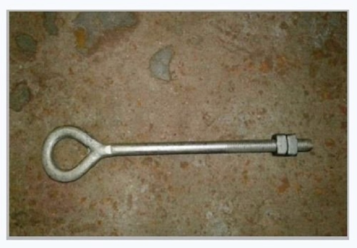 Eye Bolt With Threading - Steel, Circular And Oval Shapes, Pack Of 90, Natural/shot Blasted/galvanized Finishing, Black Color