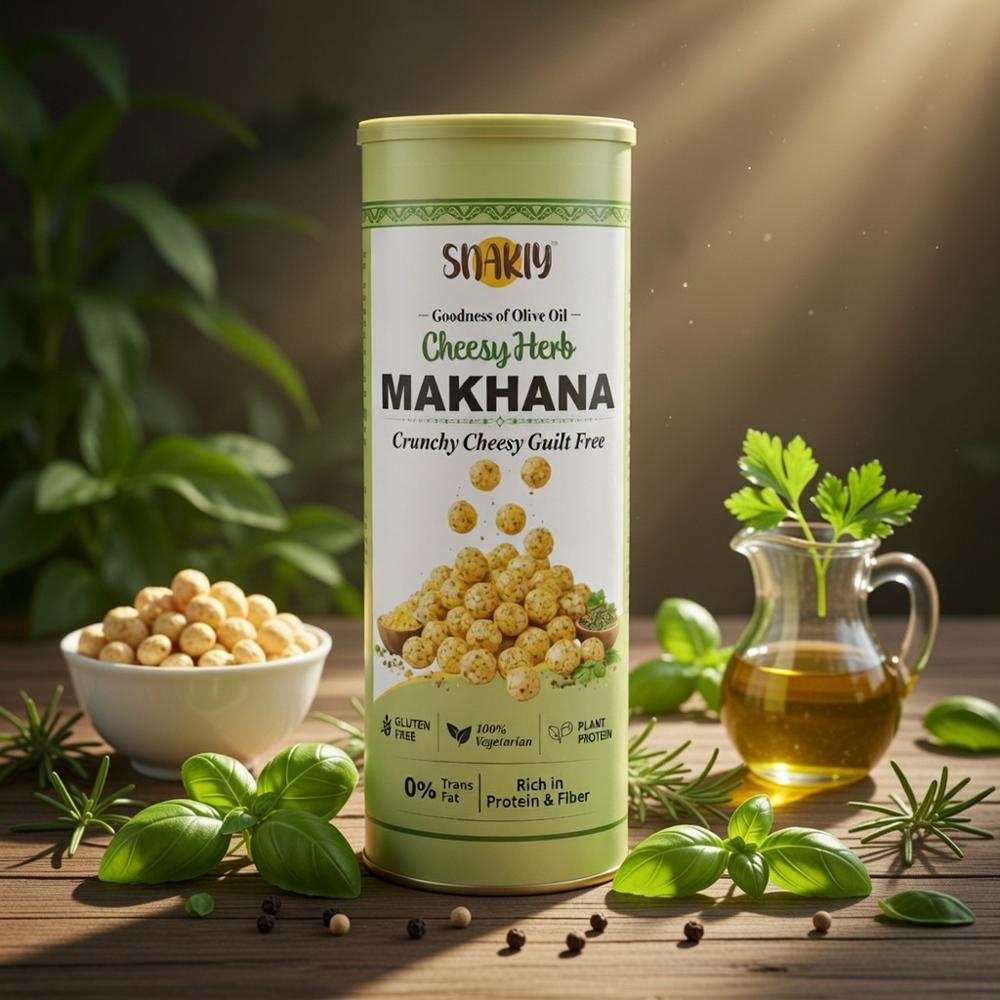 Snakiy Cheese Herb Roasted Makhana 77 Gm