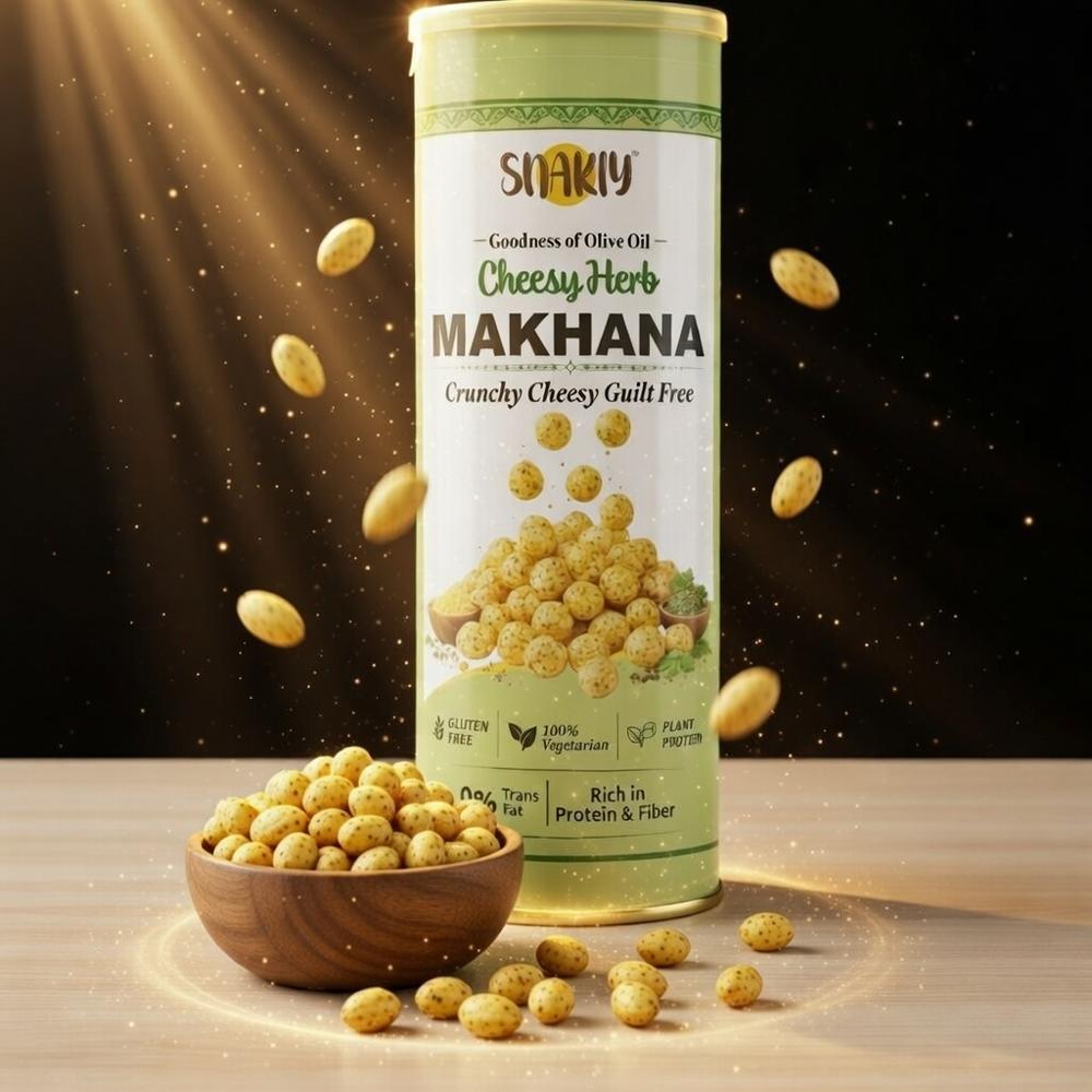 Snakiy Cheese Herb Roasted Makhana 77 Gm