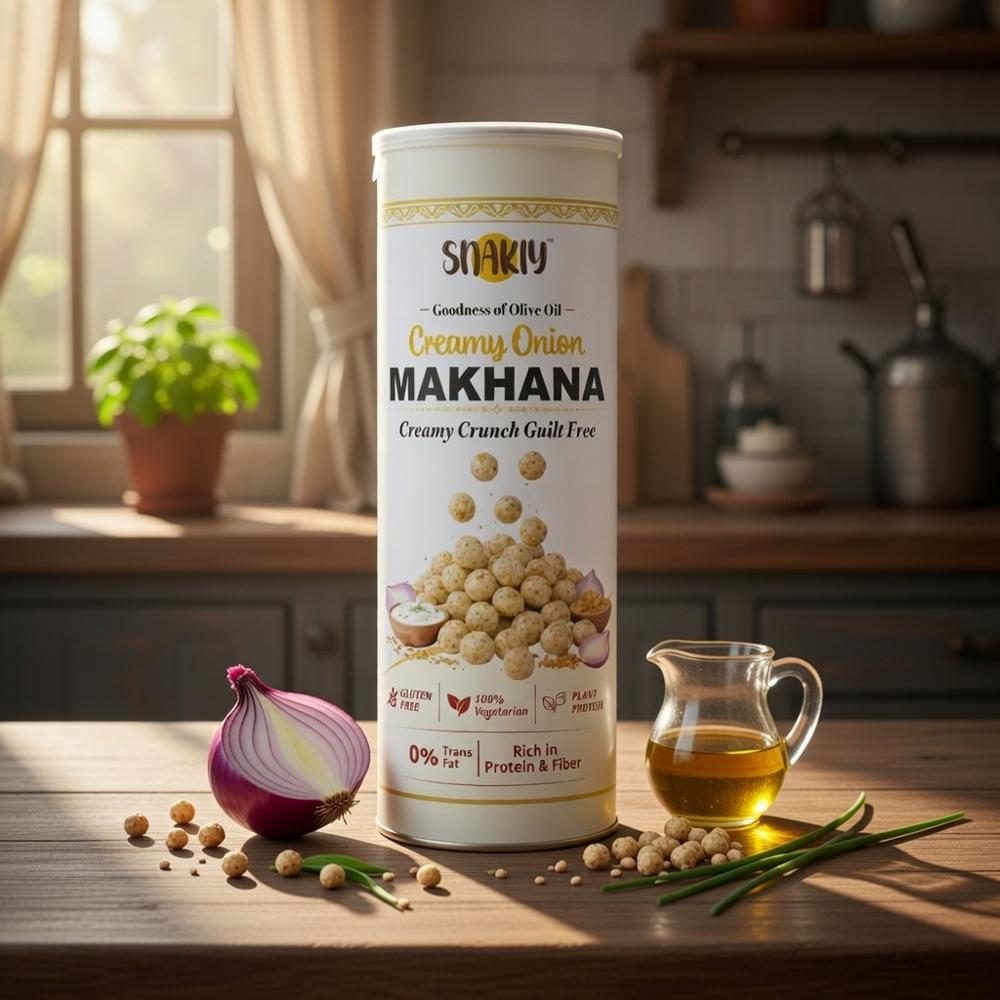 Snakiy Creamy Onion Roasted  Foxnut 77 gm