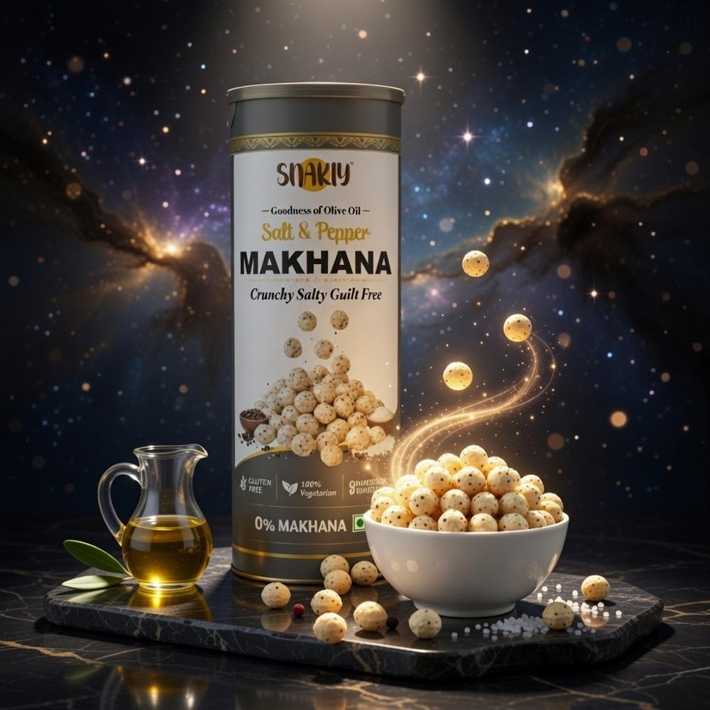 Snakiy Salt & Pepper Makhana 77 Gm - Cultivation Type: Organic