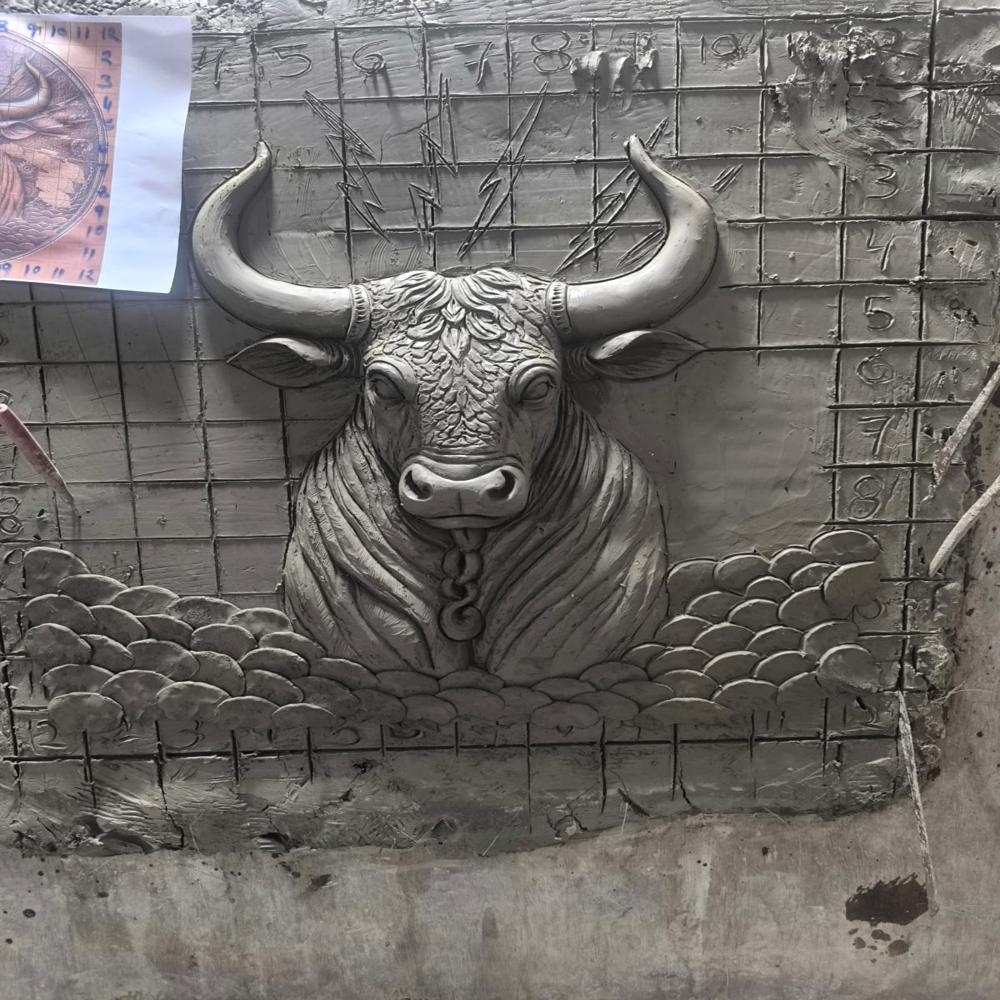 FRP Bull Mural