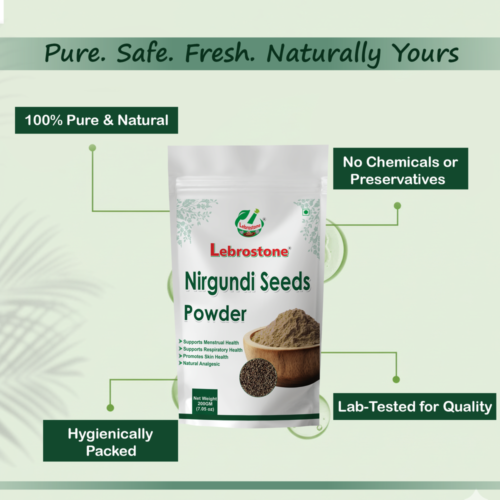 Lebrostone Nirgundi Seeds  Reduces Pain, Strengthens Joints & Boosts Immunity(200g)