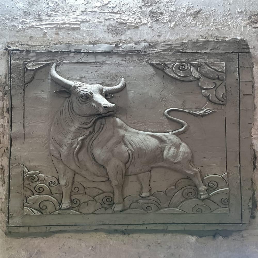 FRP Bull Mural