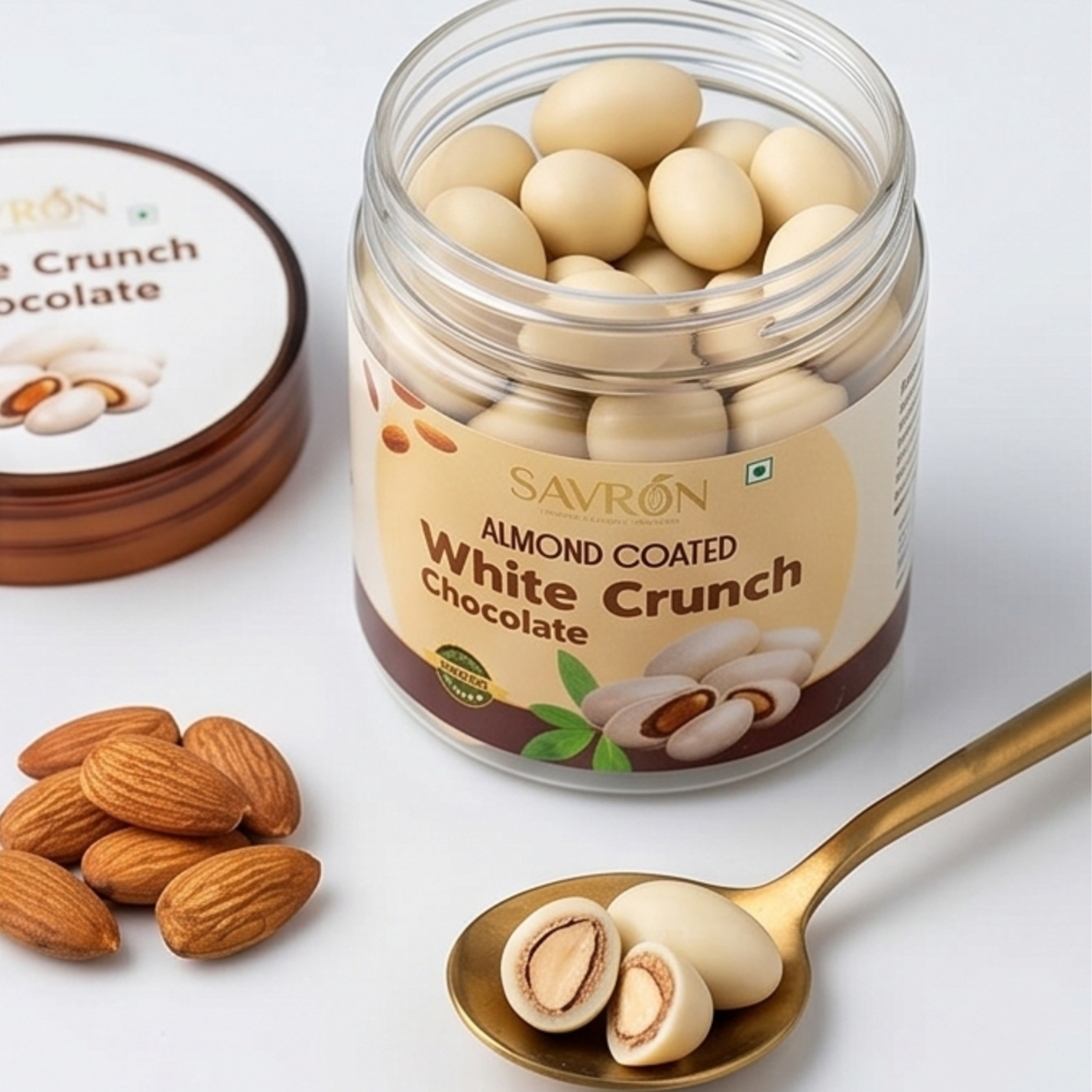 Almonds Coated White Chocolate - Pack Size: 115G