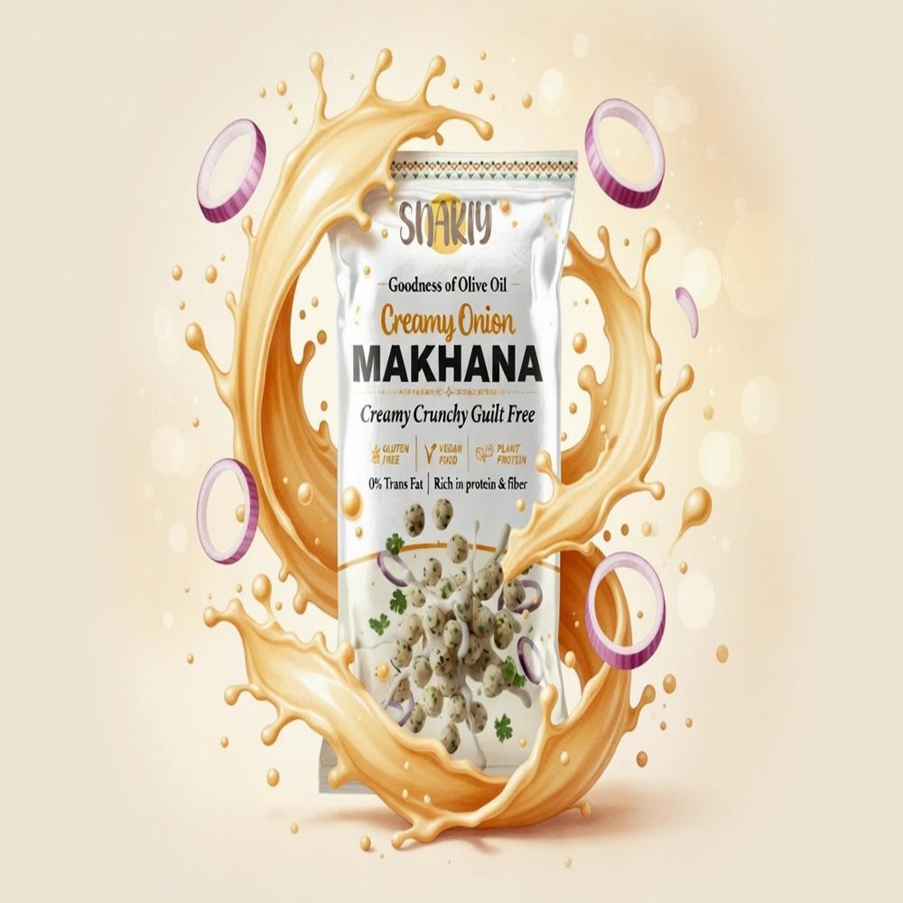 Creamy Onion  Roasted Makhana