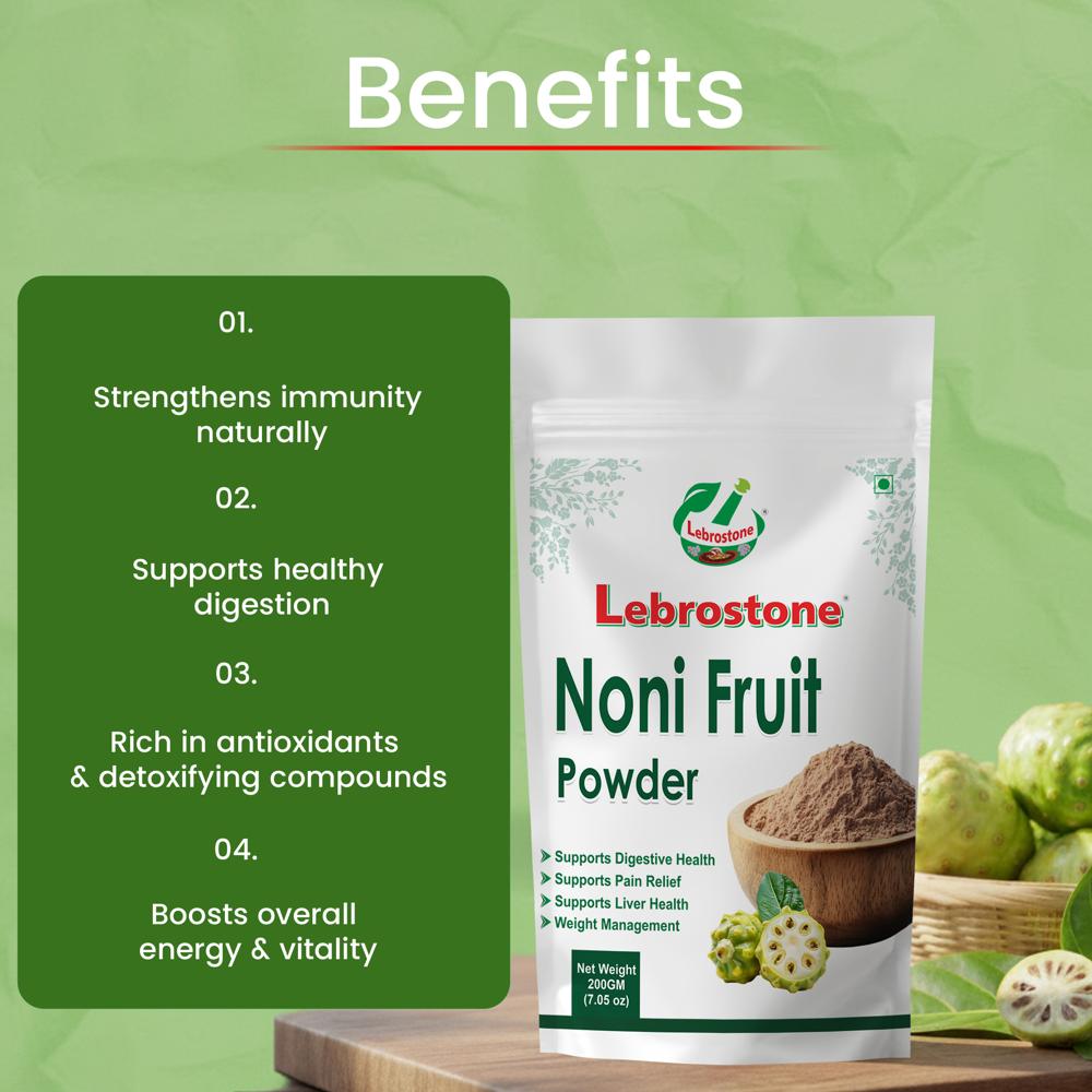 Lebrostone Noni Fruits Powder  Natural Immunity, Digestion & Wellness Support(200g)
