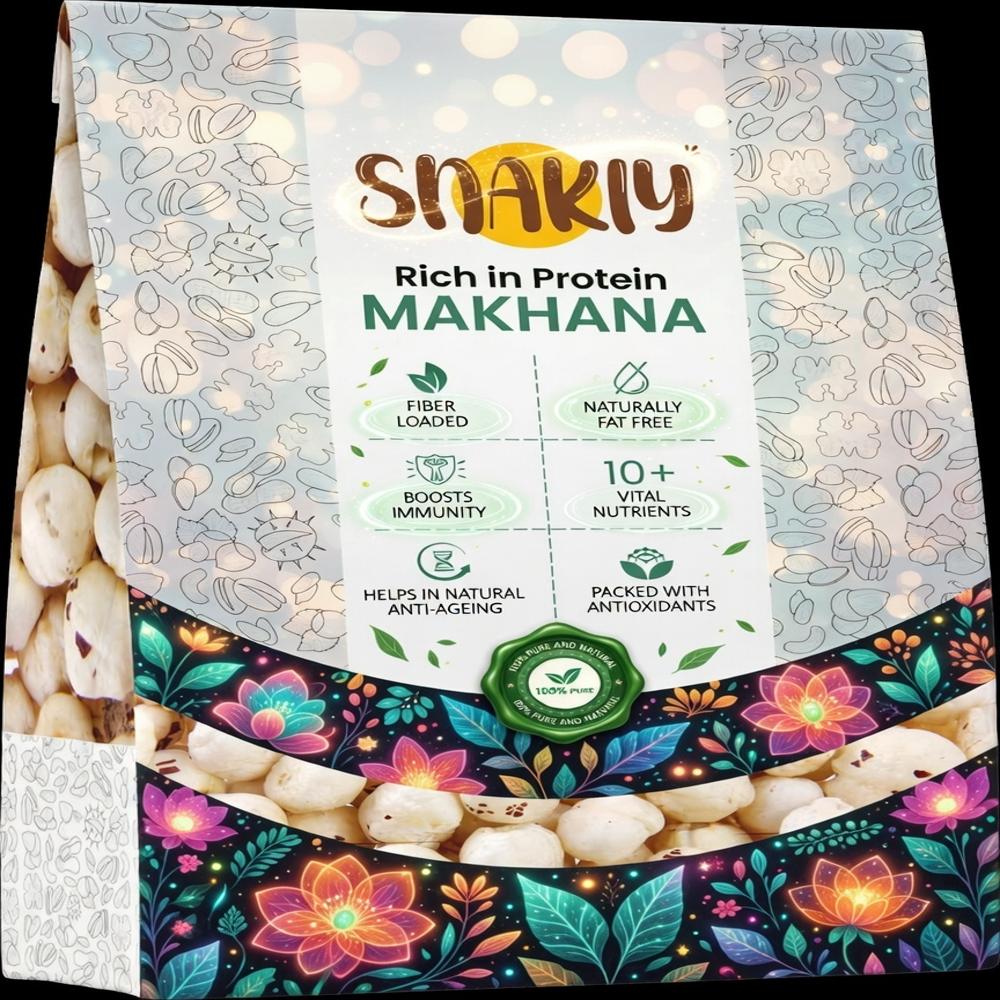 Snakiy Gold Makhana 250 Gm ( 5 + suta )
