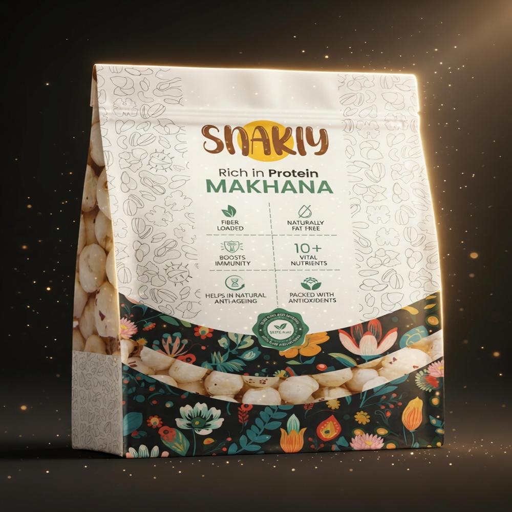 Snakiy Gold Makhana 250 Gm ( 5 + suta )