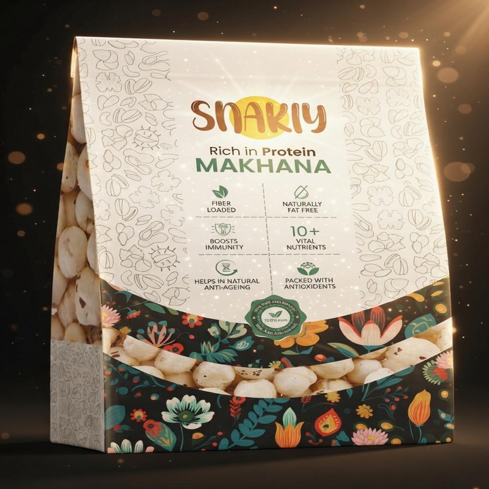 Snakiy Gold Makhana 250 Gm ( 5 + suta )