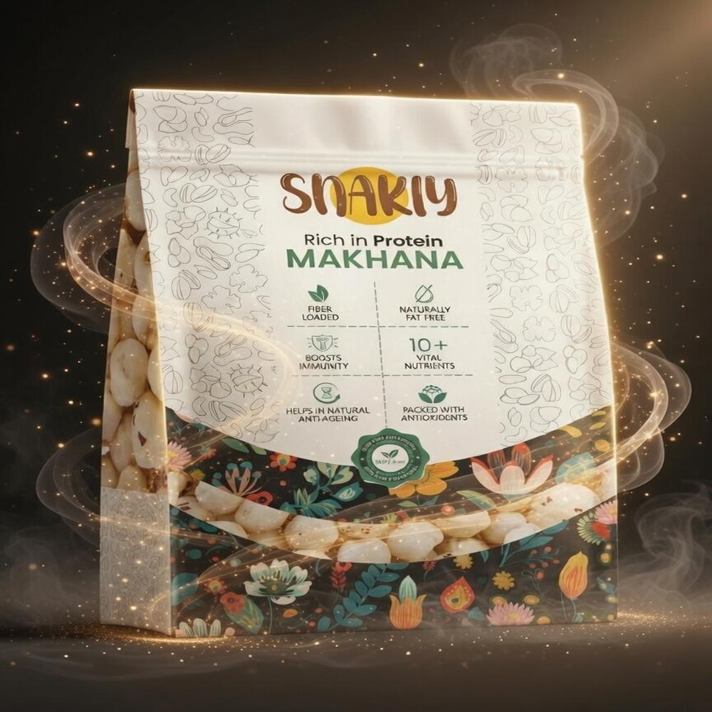 Snakiy Gold Makhana 250 Gm ( 5 + suta )