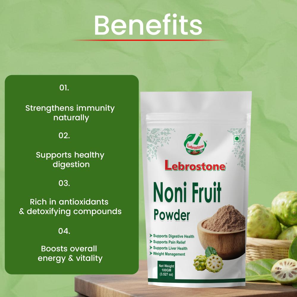 Lebrostone Noni Fruit Powder | Immunity & Digestion Support | Antioxidant | Energy Booster|100g