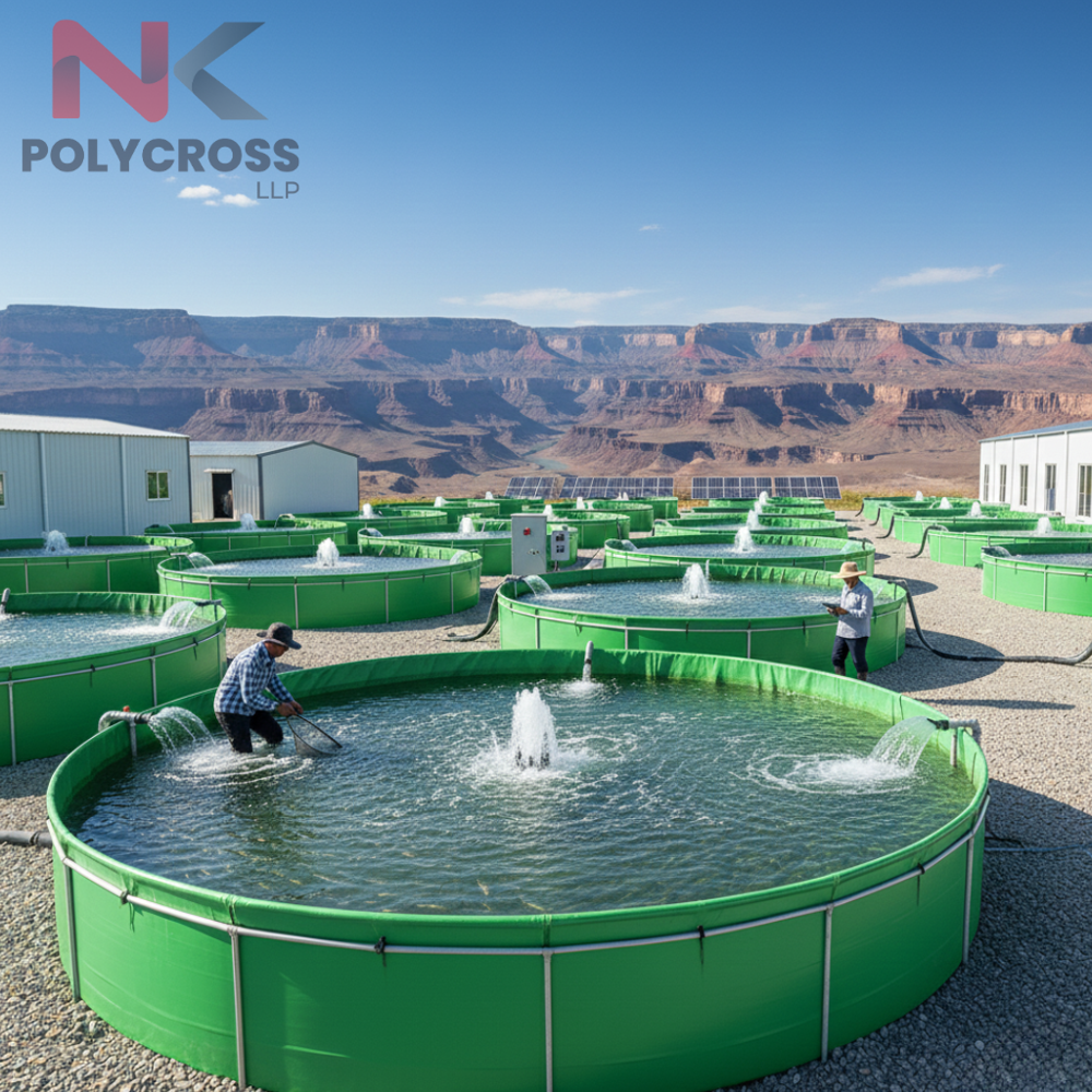 Fish Farming Tanks - Color: Blue