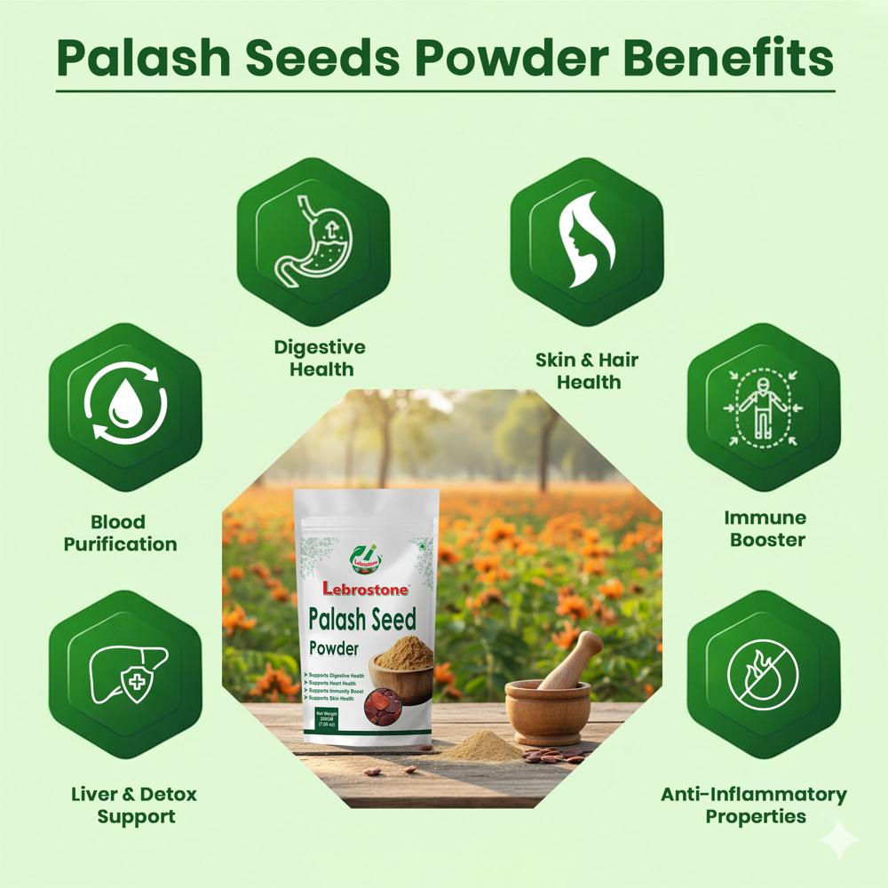Lebrostone Palash Seeds Powder  Blood Purification, Liver & Detox Support, Digestive Health(200g)